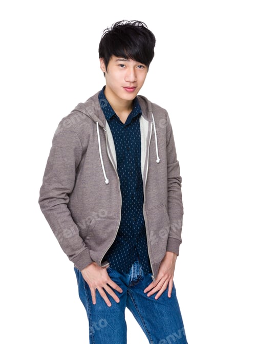 Preview: Smiling happy young man