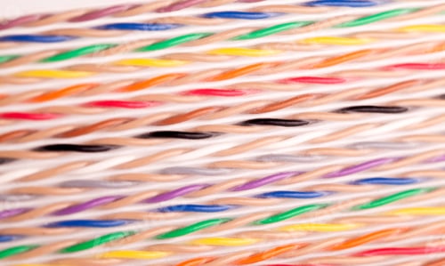 Preview: Close-up colored wires lie next to each other