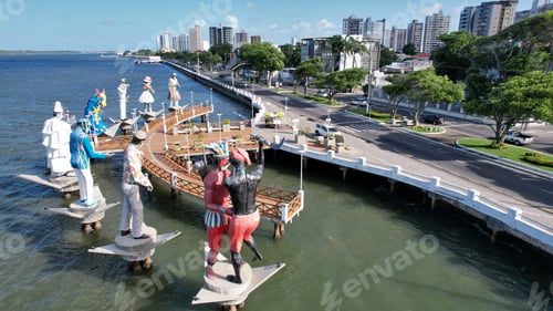 Preview: Aerial view of Largo da Gente Sergipana in Aracaju, Sergipe, Brazil