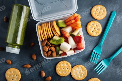Preview: Lunch to go with fruits in box