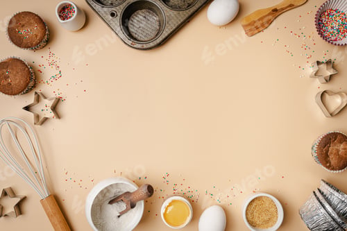 Preview: Baking or cooking background.