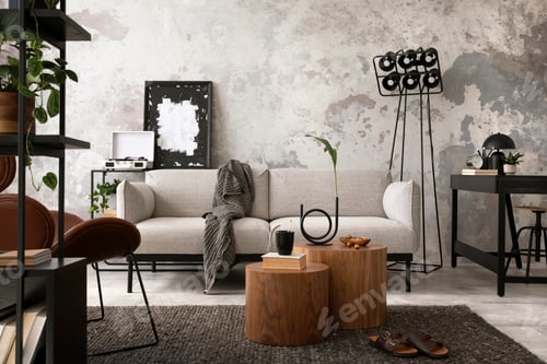 Preview: The stylish compostion at living room interior