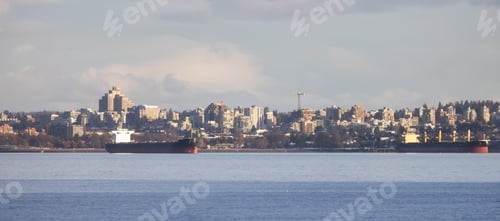 Preview: Vancouver City, Ships, Residential Homes and Buildings.