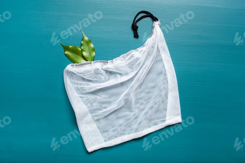 Preview: reusable mesh nylon bag, plastic free zero waste concept
