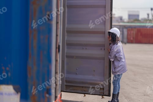 Preview: logistics workers people working to operation on site containers yard.