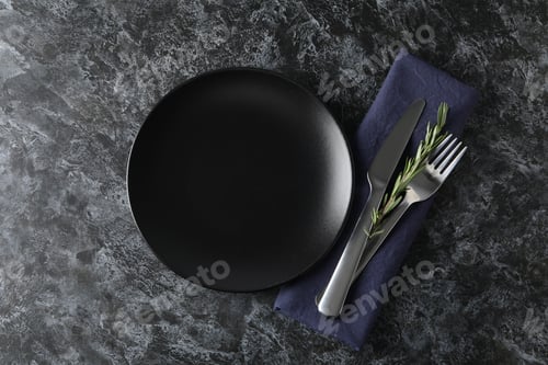 Preview: Empty plate, composition for minimal and minimalism concept