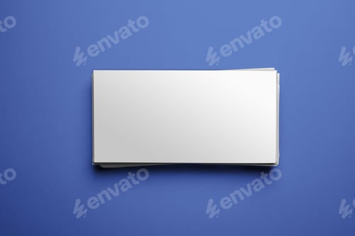 Preview: Blank corporate identity on blue background. Clipping path inclu