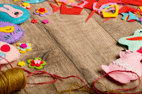 Preview: Easter bunny and egg patchwork theme