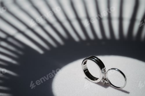 Preview: wedding rings,vintage picture style - Image