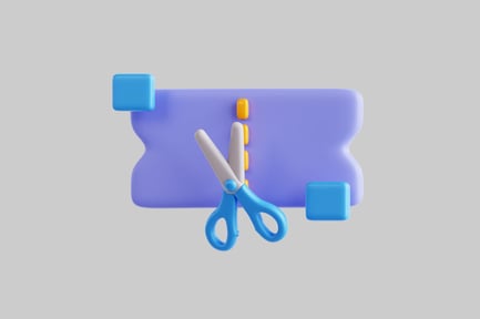 Preview: Cutting coupon with scissors