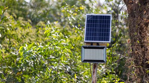 Preview: modern street LED lighting pole. Urban electro-energy technologies