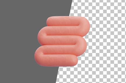 Preview: Wavy Line Neon 3D Icon