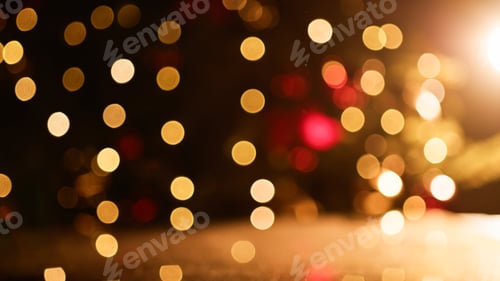 Preview: Blurred background of Christmas tree lights