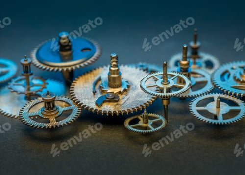 Preview: Gears and cogs clock