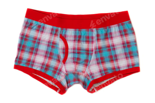 Preview: Men's boxer shorts in blue and red checkered.