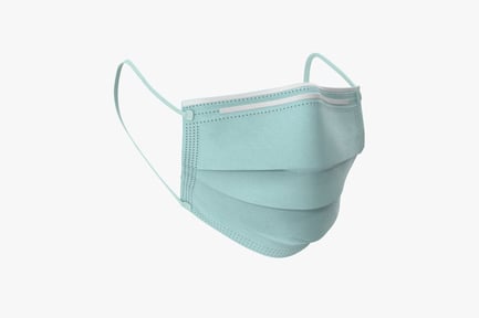 Preview: Pleated Procedure Mask, Teal