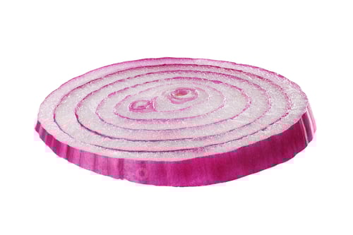 Preview: Slice of a Red Onion on White