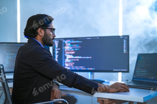 Preview: Diverse team of AI developers collaborating in a modern office.