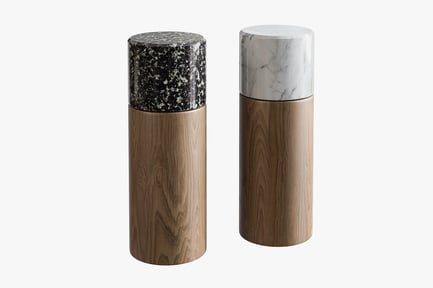 Preview: Walnut and Marble Cylindrical Grinder Set