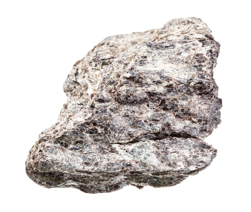 Preview: rough quartz-biotite slate rock isolated on white
