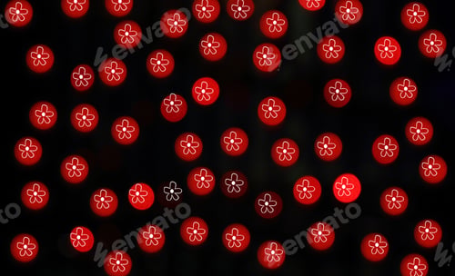 Preview: Bokeh Circles Of Different Colors Of Light On A Black Background