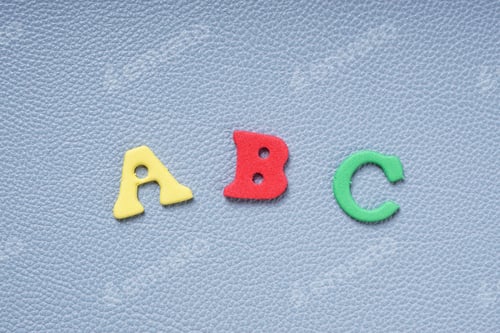 Preview: ABC in foam rubber letters