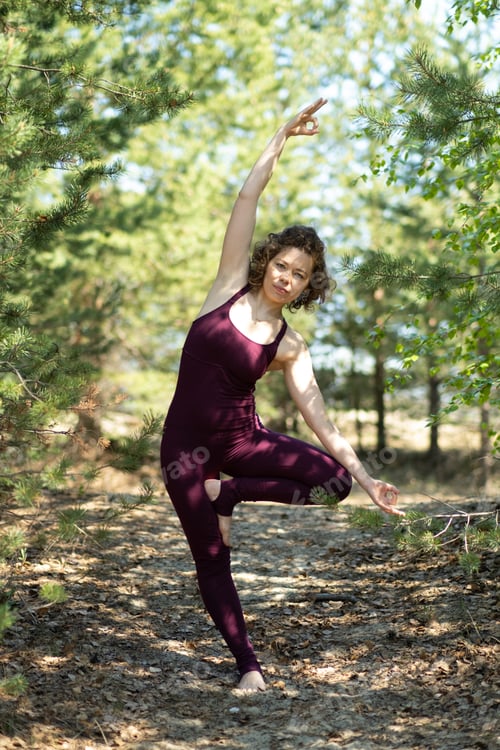 Preview: Portrait of a woman doing yoga