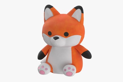 Aperçu: Joli jouet en peluche en forme de renard pour enfants