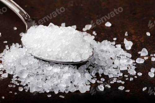 Preview: sea salt in stainless steel spoon