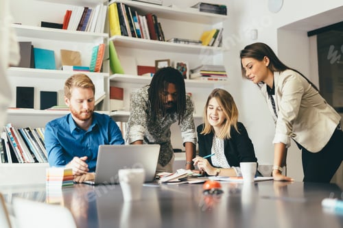 Preview: Brainstorming colleagues in office