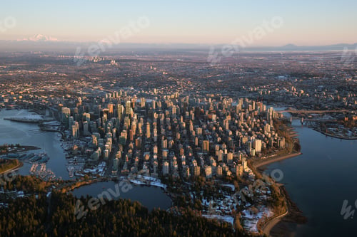 Preview: Aerial View of Downtown City of Vancouver. Modern Cityscape