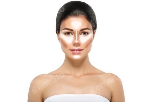 Preview: Woman beautiful cosmetic clean skin natural make up pure face happy smile