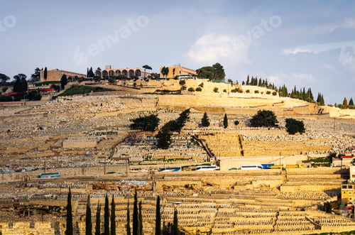 Preview: Jerusalem, Israel hillside on Mt. Of Olives