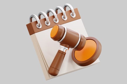 Preview: Legal Gavel And Calendar Notebook