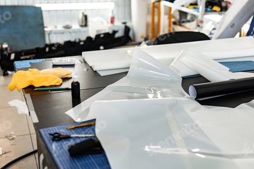 Preview: Working tools in a car detailing center