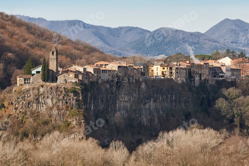 Preview: Village perched on a cliff. Castellfolit de la Roca. Girona