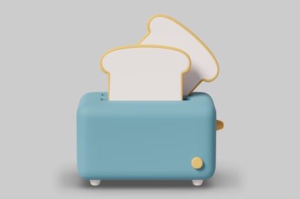 Preview: Toaster with bread-shaped slot