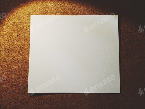 Preview: Blank watercolor paper sheet mockup