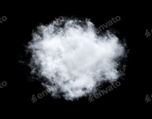 Preview: clouds on black background