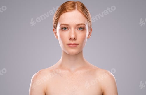 Preview: Beautiful female model with clean skin