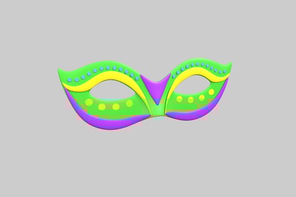 Preview: Colorful mardi gras mask
