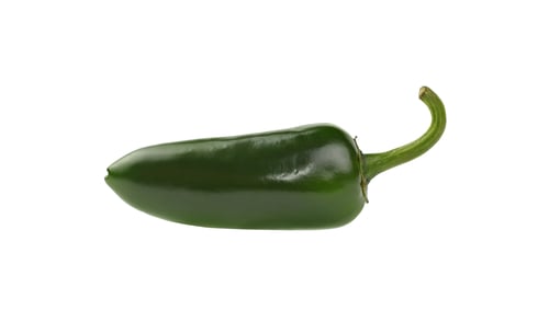 Preview: Close up fresh green jalapeno pepper isolated