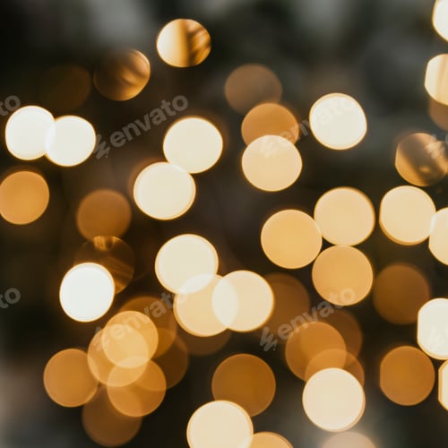 Preview: Blurry warm bokeh light background