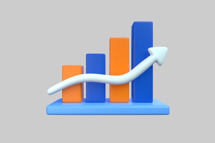Preview: Growth chart with arrow