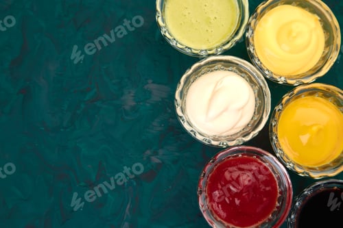 Preview: Set of different sauces.
