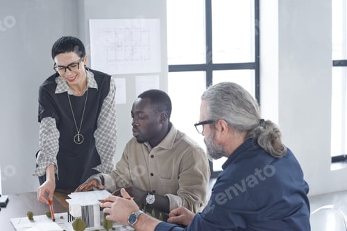 Preview: Teamwork during meeting at office