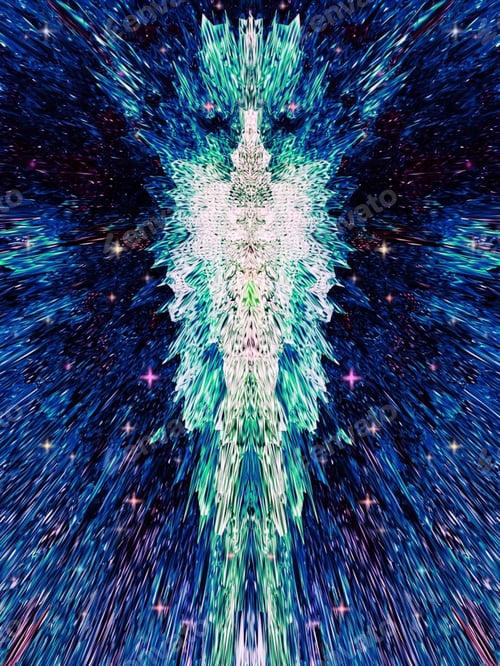 Preview: Blue galaxy fantasy digital art creation