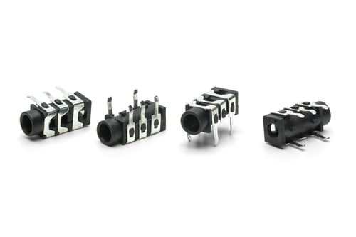 Preview: Four female connectors for 3.5mm jacks