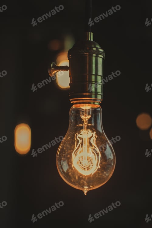 Preview: Retro lamps with blur background