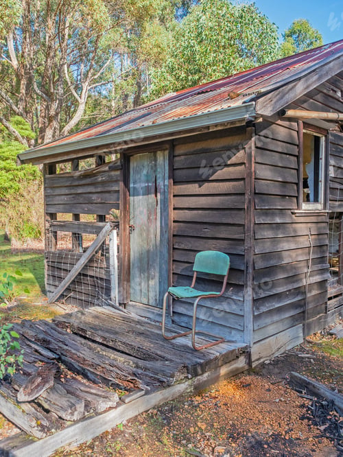 Preview: Rustic Wooden Shed in Rural Natural Setting
